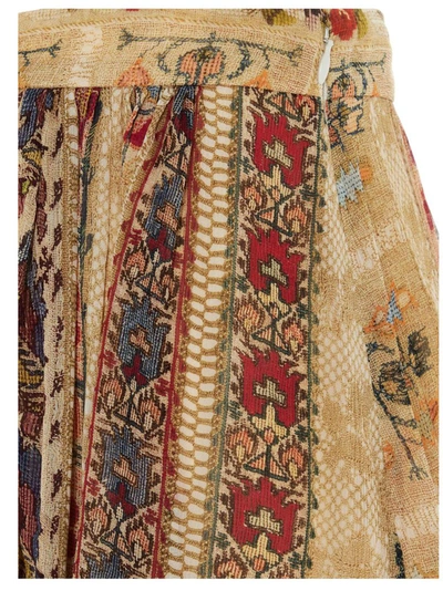 Shop Etro Jacquard Tier Maxi Skirt In Multi