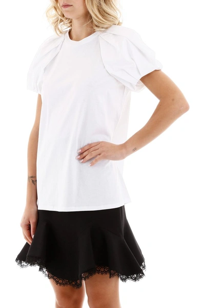 Shop Alexander Mcqueen Puff Sleeve T In White