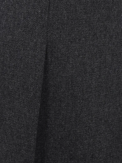 Shop Prada Split Midi Skirt In Grey