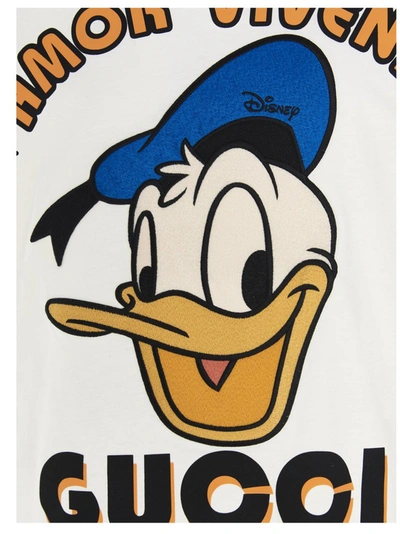 Gucci Off-white Disney Edition 'amor' Donald Duck T-shirt In