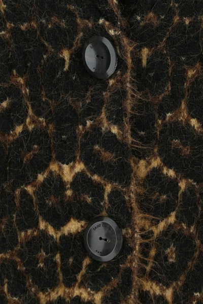 Shop Saint Laurent Leopard Patterned Coat In Multi