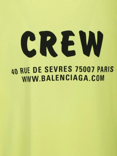 Shop Balenciaga Crew Logo Print T In Green