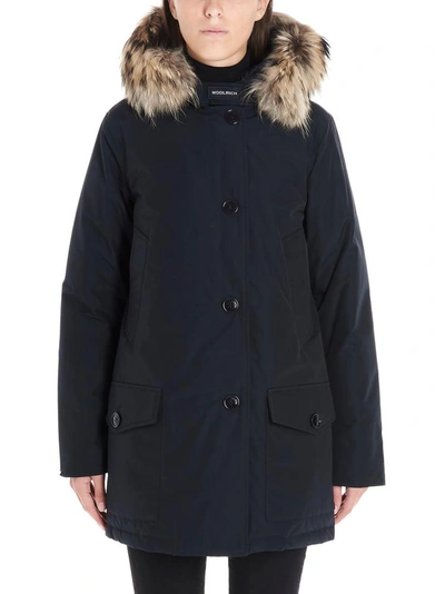 Shop Woolrich Arctic Fur Trim Parka In Navy