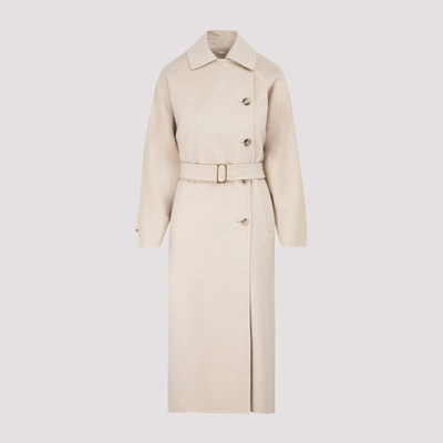 Shop Max Mara Belted Trench Coat In Beige