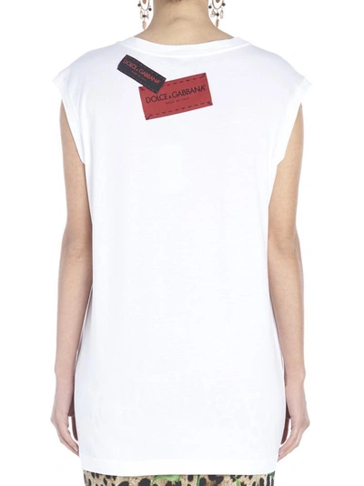 Shop Dolce & Gabbana Love Print T In White