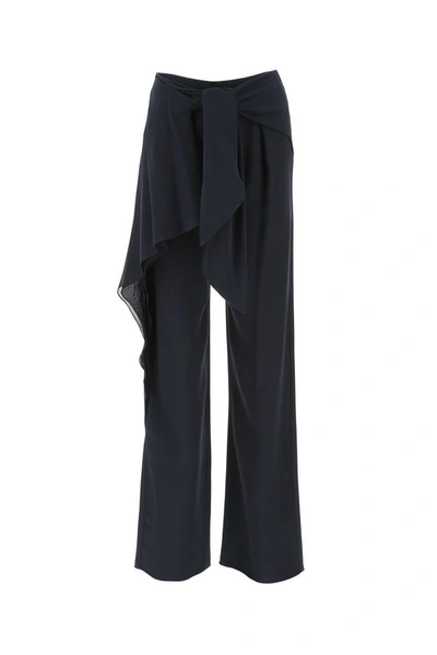 Shop Chloé Ruffle Detail Straight Pant In Black