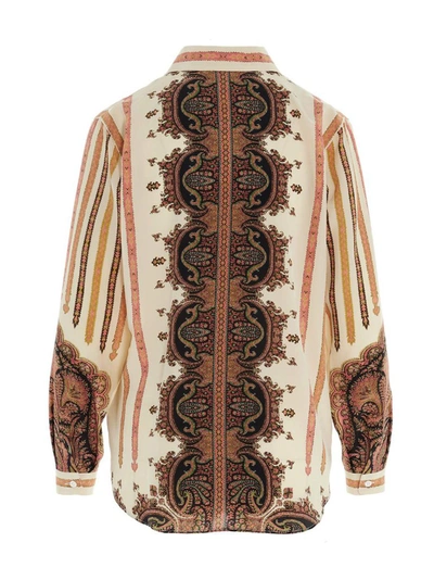 Shop Etro Paisley Patterned Button Up Shirt In Multi