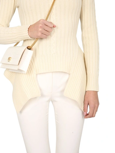 Shop Alexander Mcqueen Peplum Rib Knit Jumper In White