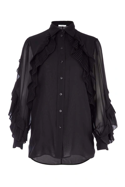 Shop Givenchy Ruffled Blouse In Black