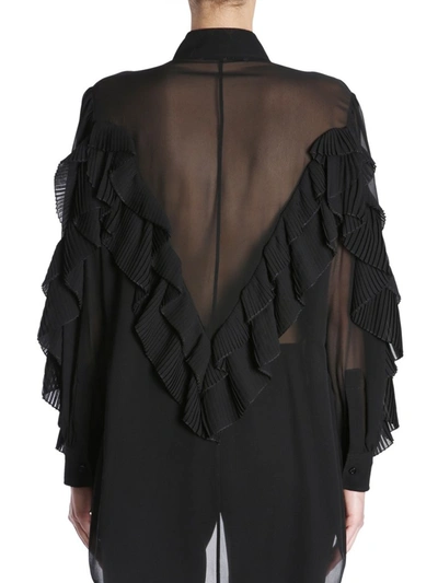 Shop Givenchy Ruffled Blouse In Black