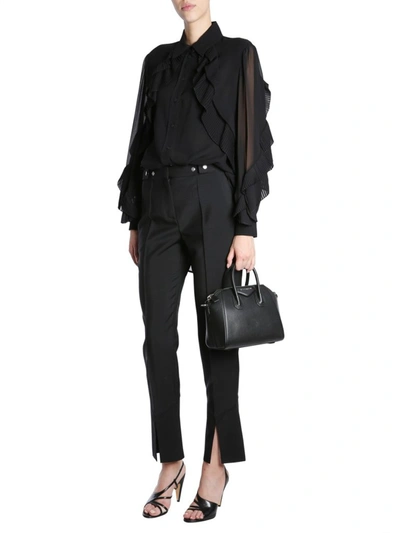 Shop Givenchy Ruffled Blouse In Black