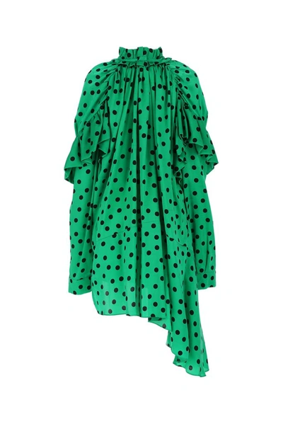 Shop Balenciaga Polka In Green