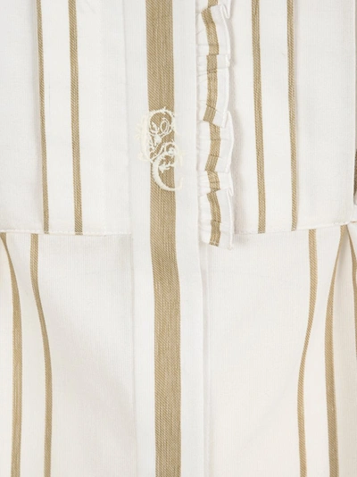 Shop Chloé Striped Shirt Dress In White