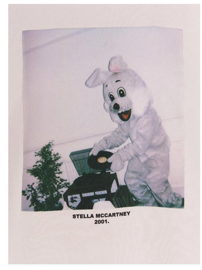 Shop Stella Mccartney Bunny Print Hoodie In Pink