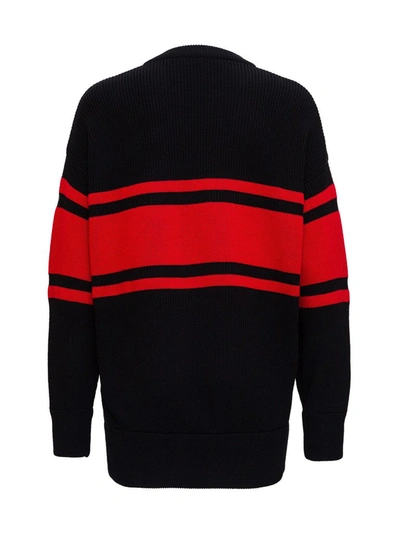 Shop Versace Medusa Intarsia Sweater In Black