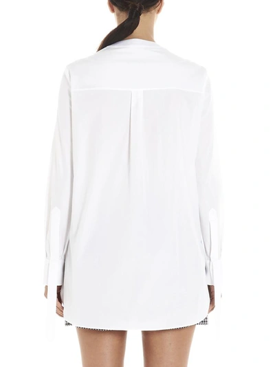 Shop Alexander Mcqueen Pussybow Blouse In White