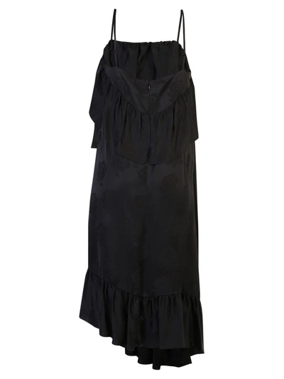 Shop Kenzo Asymmetric Hem Dress In Black