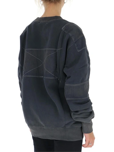 Shop Ambush Logo Bleached Patchwork Sweater In Black