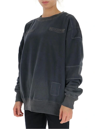 Shop Ambush Logo Bleached Patchwork Sweater In Black