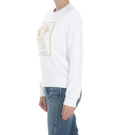 Shop Moschino Graphic Embroidered Sweatshirt In White