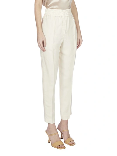 Shop Brunello Cucinelli Straight Leg Trousers In Beige