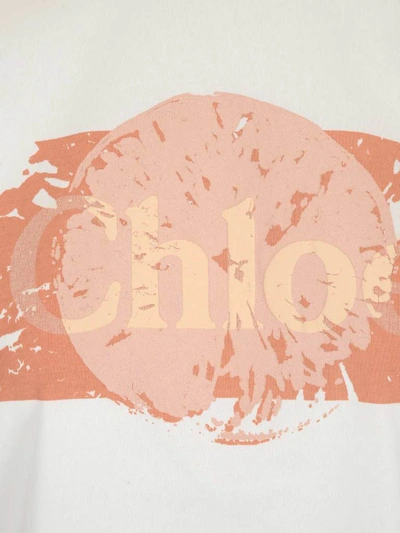 Shop Chloé Logo Printed T In White