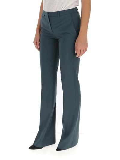 Shop Theory Classic Flared Trousers In Green