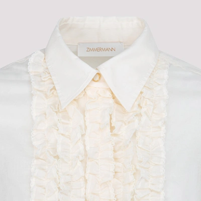 Shop Zimmermann Tailored Tuxedo Shirt In White