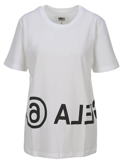 Shop Mm6 Maison Margiela Logo Printed T In White