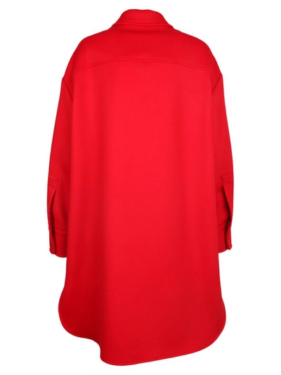 Shop Stella Mccartney Kerry Buttoned Coat In Red