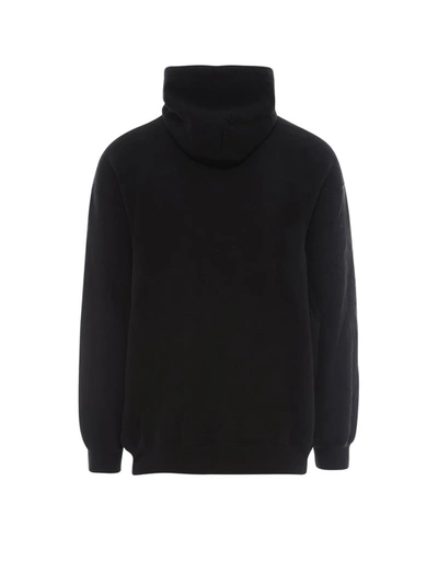 Shop Balenciaga Sponsor Logo Hoodie In Black