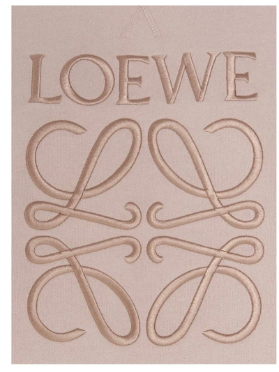 Shop Loewe Anagram Embroidered Sweatshirt In Pink