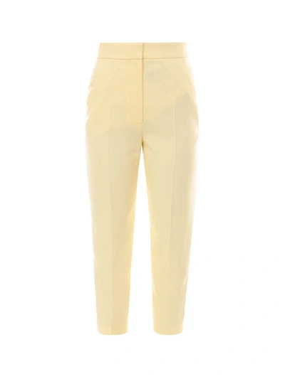 Shop Alexander Mcqueen High Waisted Slim Fit Trousers In Beige