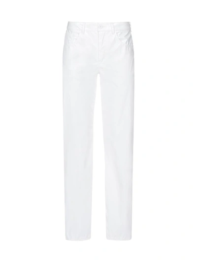 Shop Mm6 Maison Margiela Straight Leg Trousers In White