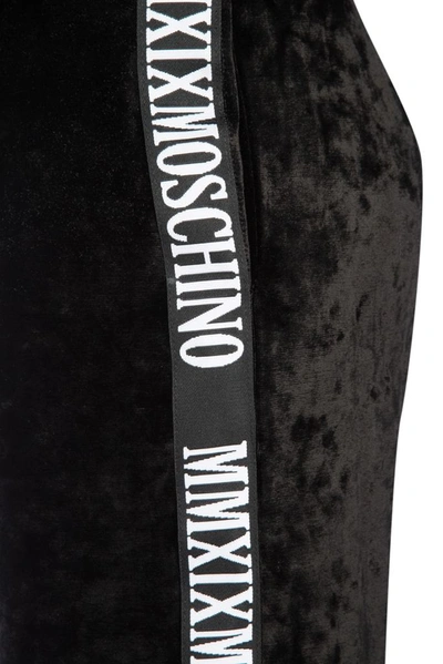 Shop Moschino Logo Band Jogger Pants In Black
