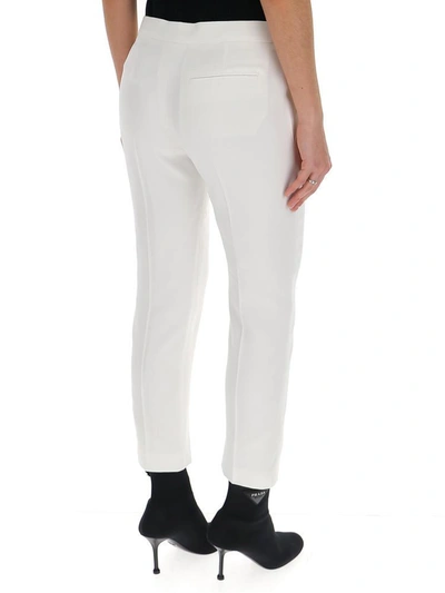 Shop Alexander Mcqueen Cropped Straight Trousers In White