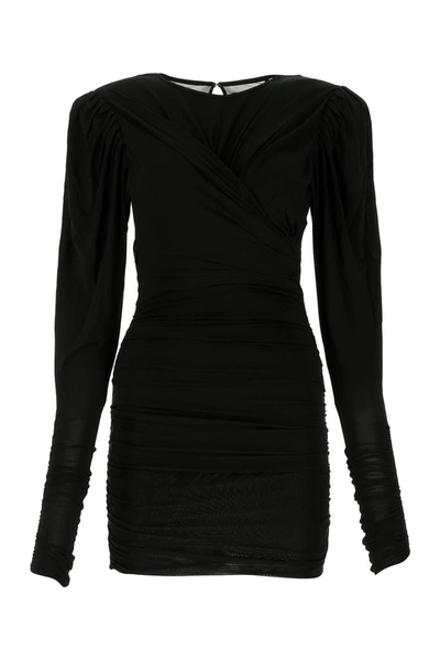 Shop Isabel Marant Draped Mini Dress In Black