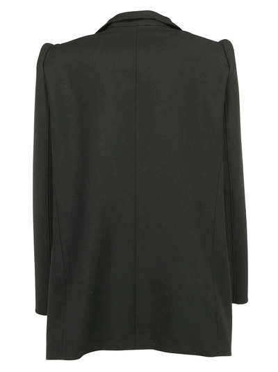 Shop Balenciaga Structured Shoulder Tailored Blazer In Black