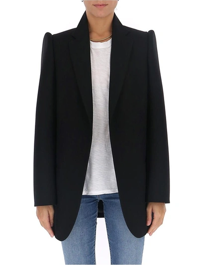 Shop Balenciaga Structured Shoulder Tailored Blazer In Black