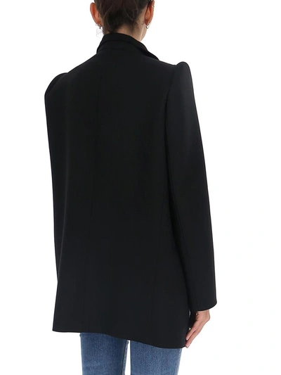 Shop Balenciaga Structured Shoulder Tailored Blazer In Black