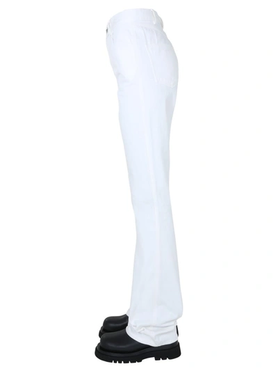 Shop Bottega Veneta Straight Leg Jeans In White
