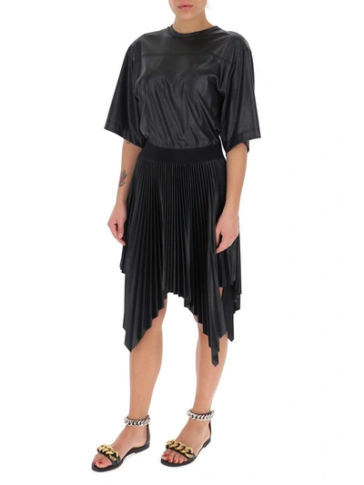 Shop Givenchy Pleated T In Black