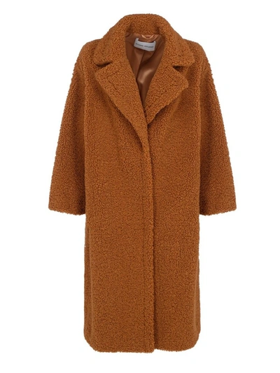 Shop Stand Studio Maria Long Sleeved Coat In Brown