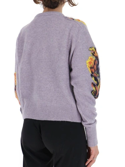 Shop Chloé Floral Knitted Sweatshirt In Multi