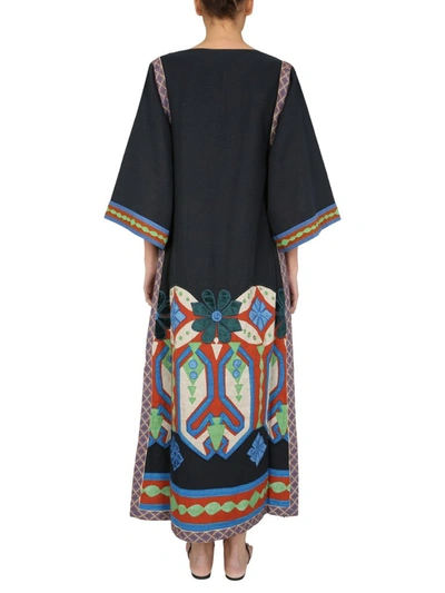 Shop Tory Burch Embroidered Caftan Dress In Multi