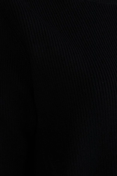Shop Balenciaga Oversized Shoulder Pads Sweater In Black