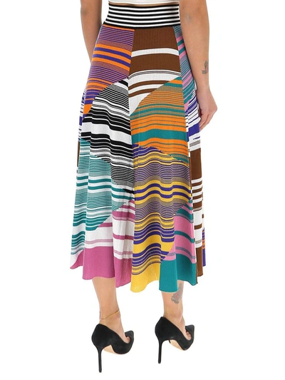Shop Missoni Patterned Knitted Midi Skirt In Multi