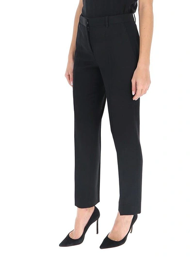 Shop Givenchy Mid Waist Tailored Trousers In Black