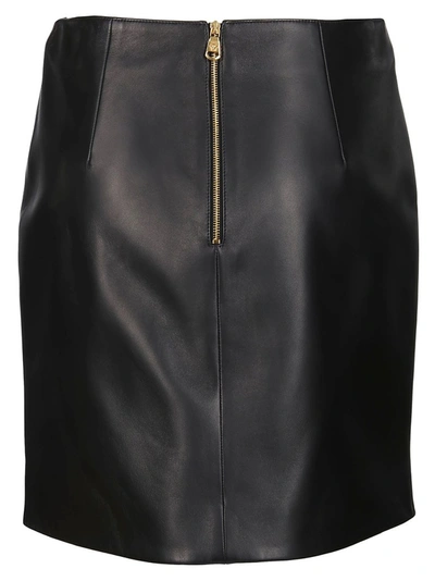 Shop Versace Medusa Head Embellished Mini Skirt In Black