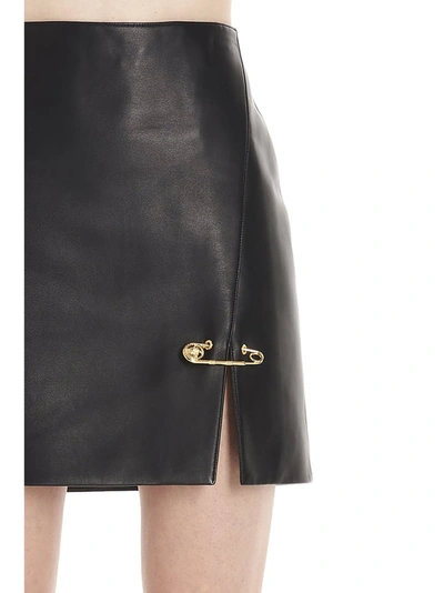 Shop Versace Medusa Head Embellished Mini Skirt In Black